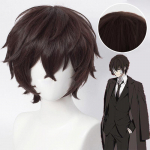 Anime Bungo hulkuvad koerad Dazai Osamu Cosplay parukas kuumakindlad s&uuml;nteetilised parukad