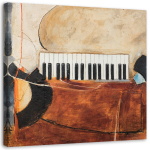 L&otilde;uenditr&uuml;kk Piano Abstraction 30x30 pruun