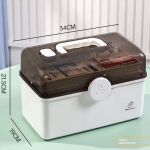 3 kihti suure mahutavusega peremeditsiini korraldaja hoiukarp Kaasaskantav esmaabikomplekti konteiner h&auml;daabiapteegi pillikarp L