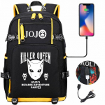 Naiste ja meeste seljakott Anime Jojo Bizarre Adventure Seljakott Teismeliste Kooli multifunktsionaalne USB laadimiskotid Koolikott Travel Mochila One Size