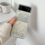 Quicksand Glitter kokkupandavad &uuml;mbrised Samsung Galaxy Z Flip 4 &uuml;mbrisele l&auml;bipaistev p&otilde;rutuskindel tagakaas Samsung Z Flip 3 2 2 5g jaoks Samsung Z Flip 3