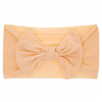 (Projektor)Baby Bow peapael t&uuml;drukule imikute v&auml;ikelapse vasts&uuml;ndinu pehme s&otilde;lme turban juuksem&auml;his One Size beež