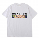 Anime One Piece Roronoa Zoro Luffy Classic Fun Comic Print Suvine l&uuml;hikeste varrukatega vabaaja sportlik meeste T-s&auml;rk M