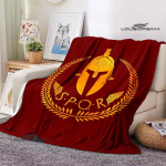 Rooma SPQR tr&uuml;kitud tekk soe ja ilus flanellist pehme ja mugav moodne dekoratiivne tekk kodu reisitekk 75x90cm