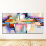 Abstraktne maaliline seinapilt elutoa kodukaunistuseks raamita seinakunst L&otilde;uendiprint Seinamaal raamita 21*30cm