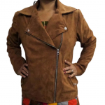 Noora naiste seemisnahast jakk pruun v&auml;rv | Western Vintage naiste mantel Native American Wear Fringe jope | Kingitus Temale XXL pruun