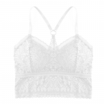 Seksikad pitsist bralette torutopsid Bandeau suvised naiste pitsilised rinnahoidjad, mugavad tankid Y Selg K&auml;rp T&uuml;drukute aluspesu traadita polsterdatud kamisole M valge
