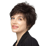 S&uuml;nteetilised naiste parukad Naturaalsed lokkis parukad naistele Moodne l&uuml;hike parukas Must pruun blond naiste parukas igap&auml;evaseks kasutamiseks must