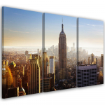 Kolmeosalise pildiga l&otilde;uenditr&uuml;kk New York City 60x40 beež