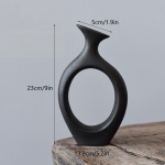 Keraamiline must abstraktne lillevaas P&otilde;hjamaade kodudekoratiivne vaas Kodukujundus Jarron magamistoa t&ouml;&ouml;laua sisekujundus 23cm