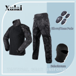 Mustad kamuflaažid Airsoft armee s&otilde;jav&auml;evormid taktikaliste p&uuml;kste p&otilde;lvekaitsmetega S