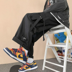 New Cargo P&uuml;ksid Meeste Trend lahtised sirged p&uuml;ksid High Street vabaaja p&uuml;ksid laia s&auml;&auml;rega meeste S must