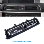 Esikonsooli armatuurkliima konditsioneer kroomitud AC tuulutusava T&auml;ielik komplekt BMW 5-seeria F10 F11 F18 64229166885 jaoks Plain Black Cover gray