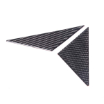 For Porsche Taycan -2022 Soft carbon fiber A pillar Rearview Mirror Side Triangle Spoiler Trim Sticker Car Carbon Fiber black