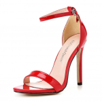 Naiste kingad Naiste moes Sandaalid &Otilde;hukesed seksikad soliidsed varbad, pandlaga rihm k&otilde;rge kontsaga pumbad 44 punane