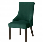 Velvet Stretch Wingback tooli kate Aktsent s&ouml;&ouml;gitooli kate K&otilde;rge seljatoega kaldus tugitoolid S&ouml;&ouml;gitoa banketi katted 1pc tumeroheline v&auml;rv