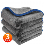 1200 gsm &uuml;lipaks mikrokiust r&auml;tik autokuivatusr&auml;tikud autode detailide puhastamiseks poleeriv mikrokiust autopesulapp 3 pack(blue)