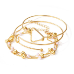 2023. aasta moe naiste k&auml;ev&otilde;rukomplekt kullast luksuslik, elegantne minimalistlik ehtepidu &ouml;&ouml;klubi sadade ehetega armastuse p&auml;rli kolmnurga k&auml;ev&otilde;ru komplekt, 3 kuld