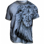 Vintage T-s&auml;rk Meeste Lion Tiger 3D Prindiga T-s&auml;rk Animal Eagle L&uuml;hikeste varrukatega Must vabaaja topid Retro Meeste T-s&auml;rgid Suured t&auml;navar&otilde;ivad XL