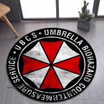 Resident Biochemical Umbrella Prinditud &uuml;mmargune vaip Elutoa magamistoa vaip libisemiskindel vaip joogamatt uksepadjad s&uuml;nnip&auml;evakingitus Diameter 150cm