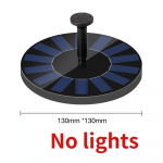 Veekindel p&auml;ikeseenergia purskkaev LED-valgusega 3 W 7,48/6,3 tolli p&auml;ikesepaneeliga linnuvanni purskkaev V&auml;rviline 6/4 tulega ujumispump ujuv p&auml;ikesepurskkaev No lights