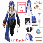 M&auml;ng Layla Sumeru Cosplay Kost&uuml;&uuml;m Layla T&auml;iskomplekt Peakatted Kleit Kingad Parukas Anime Cosplay L-(Full set+wig)