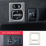 Auto tahavaatepeegli reguleerimispaneeli l&uuml;liti kaane esitulede nupu katted trimmi sobib Toyota RAV4 Rav 4 2014 2015 2016 jaoks Style 1 Stainless
