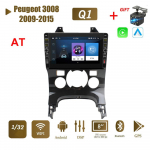 8-tolline Peugeot 3008 jaoks 2009-2015 koos nupunupuga Android autoraadio multimeediumipleier Navigatsioon Stereo GPS 2 Din Carplay 2+32GB 1+32GB,AT