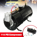 24V kompressor elektriline &otilde;hukompressor 110 PSI &otilde;husignaalpump rongi veoauto haagis 3 liitrit paagi mahutavusega jalgrataste rehv