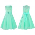 Lastele T&uuml;drukutele S&auml;delevad Litrid Pits Lillet&uuml;druk Pruutneitsi Pulma Peokleidid Varrukateta &scaron;ifoonist Printsessi Ballikleit 5-6 Years piparm&uuml;ndiroheline v&auml;rv