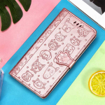Nahast klappkaitse&uuml;mbris Samsung Galaxy S20 S21 S22 S23 S10 S9 S8 Note 8 10 20 Xiaomi 12T 11T Mi 10T 11 12 13 kassi ja koera motiiviga rahakoti kate Samsung J6 2018 sinine