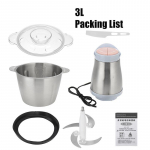 250W 2L/3L toidukvaliteediga roostevabast terasest elektriline lihaveski 220V toiduveski purustaja 3L