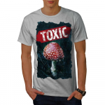 202O Toxic Mushroom Unisex T-s&auml;rk m&uuml;rgise graafilise disainiga tr&uuml;kitud T-s&auml;rk S