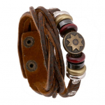 Meeste vintage punutud nahast k&auml;ev&otilde;ru Punk Star Rope Mitmekihiline l&otilde;imemanseti k&auml;ev&otilde;ru