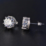 D V&auml;rvi Moissaniit Sterling H&otilde;be 925 Naelk&otilde;rvar&otilde;ngad Naistele Pinnatud 18K Valge Kullaga Loo Kroon Teemant Ehted Pulmad 0.5CT