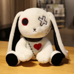 1 tk jube Goth Bunny Plush Crazy Rabbit Plushie m&auml;nguasjad, &otilde;udne gooti j&auml;nkut&auml;idisega loom, armas &otilde;udusfilm, &otilde;udne j&auml;nkunukk, H jaoks