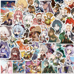 100 tk/komplekt Armsad koomiksiseeria Genshini m&otilde;juteemalised PVC veekindlad kleebised