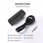 2-&uuml;hes Bluetooth 5.3 saatja vastuv&otilde;tja adapter 3,5 mm AUX pistikupesad auto k&otilde;larite jaoks Audio muusika vastuv&otilde;tja k&auml;ed-vabad peakomplekt