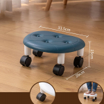 Istmetabur Liigutatav mini jalatugi Kaasaskantav v&auml;ike mugav madalalt veerev jalatugi sinine