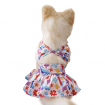 1 komplekt Lemmikkoer Pehme peen bikiinide ekstra teip erksa mustriga kinnitus, v&auml;rv mitte tuhmuv kleit Hingav lemmikloomakoera print L roheline