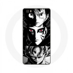&Uuml;mbris Huawei P8 Lite Sangoku Naruto Luffy jaoks &uuml;hes t&uuml;kis Dragon Ball Z mustvalge taustaga anime manga