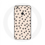 &Uuml;mbris Huawei P8 Lite 2017 abstraktse musta s&uuml;dame tekstuuriga taustale