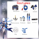 Ysir Jingliu Cosplay &uuml;likond, Honkai Impact Game Playsuit, Anime Jingliu Cosplay komplekt, naine XS sinine