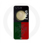 Coque Samsung Galaxy Z Flip5 portugal logo vert et rouge