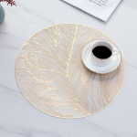 Table Mat,Kitchen Dining Mat,Non Slip,Easy to Clean,Round Placemat,PVC Mat for Wedding