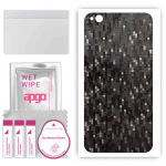 apgo Protective Skin Sticker for the back compatible with Xiaomi Redmi Go, Wrap Film, Foil, Vinyl - Pattern Carbon Black Pixel