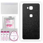 apgo Protective Skin Sticker for the back compatible with Honor X5, Wrap Film, Foil, Vinyl - Pattern Black Honeycomb