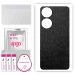 apgo Protective Skin Sticker for the back compatible with Honor 90, Wrap Film, Foil, Vinyl - Pattern Black Honeycomb