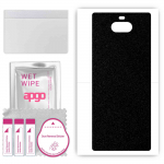 apgo Protective Skin Sticker for the back compatible with Sony Xperia 8 Lite, Wrap Film, Foil, Vinyl - Pattern Matte Black
