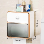 WC salvr&auml;tikukarp WC-paber WC-paberikarp veekindel perforeeritud tualettpaberi sahtel valge